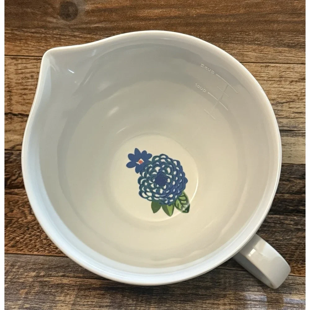 Pioneer Woman 2 Cup Melamine Batter Mixing Bowl Measuring Cup Vintage Floral